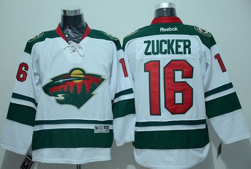 Wild #16 Jason Zucker White Stitched Jersey