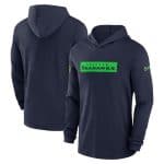 Seattle Seahawks Navy Sideline Performance Hoodie