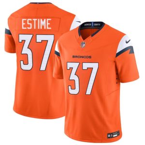 Denver Broncos #37 Audric Estime Orange 2024 F.U.S.E. Vapor Limited Stitched Jersey