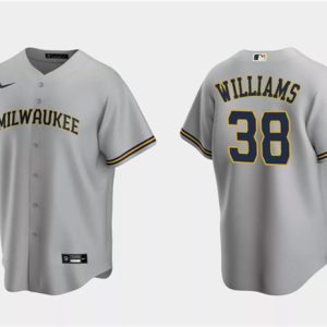 Milwaukee Brewers #38 Devin Williams Gray Cool Base Stitched Jersey
