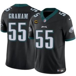 Philadelphia Eagles #55 Brandon Graham Black 2024 F.U.S.E With 4-Star C Patch Vapor Untouchable Limited Stitched Jersey