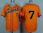 Giants #7 Gregor Blanco Orange Alternate Cool Base Stitched Jersey