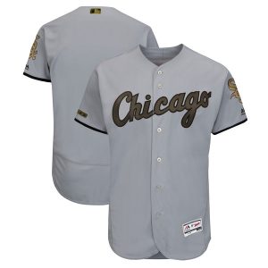 Chicago White Sox Blank Gray 2018 Memorial Day Flexbase Stitched Jersey