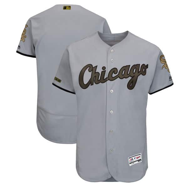 Chicago White Sox Blank Gray 2018 Memorial Day Flexbase Stitched Jersey