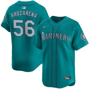 Seattle Mariners #56 Randy Arozarena Aqua Alternate Limited Stitched Jersey