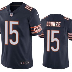 Chicago Bears #15 Rome Odunze Navy 2024 Draft Vapor Stitched Jersey