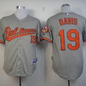 Orioles #19 Chris Davis Grey Cool Base Stitched Jersey