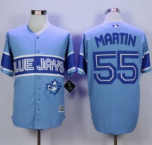 Blue Jays #55 Russell Martin Light Blue Exclusive New Cool Base Stitched Jersey