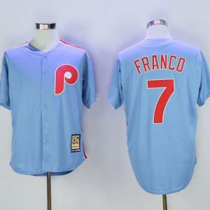 Phillies #7 Maikel Franco Light Blue Cooperstown Stitched Jersey