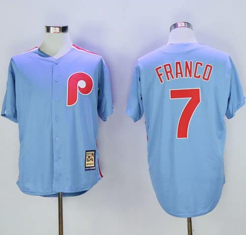 Phillies #7 Maikel Franco Light Blue Cooperstown Stitched Jersey