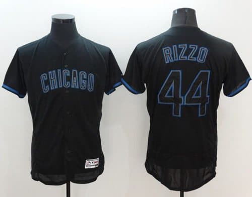 Cubs #44 Anthony Rizzo Black Fashion Flexbase Authentic Collection Stitched Jersey