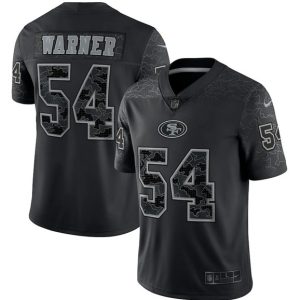 San Francisco 49ers #54 Fred Warner Black Reflective Limited Stitched Football Jersey