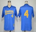 Mitchell And Ness 1991 Brewers #4 Paul Molitor Blue Stitched Jersey
