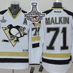 Penguins #71 Evgeni Malkin White 2014 Stadium Series 2016 Stanley Cup Champions Stitched Jersey