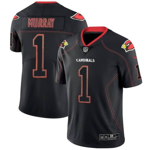 Arizona Cardinals #1 Kyler Murray Black Lights Out Limited Stitched Jersey