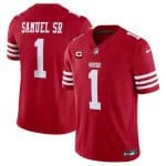 San Francisco 49ers #1 Deebo Samuel SR Red 2024 F.U.S.E. With 2-Star C Patch Vapor Untouchable Limited Stitched Jersey