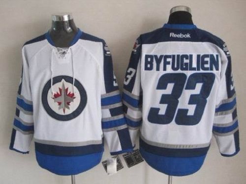 Jets #33 Dustin Byfuglien White 2011 Style Stitched Jersey