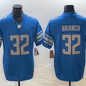 Detroit Lions #32 Brian Branch Blue 2023 F.U.S.E. Vapor Untouchable Limited Stitched Jersey