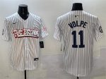 New York Yankees #11 Anthony Volpe White Bronx Graffiti Vapor Limited Stitched Jersey