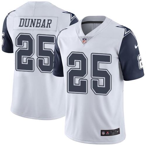 Cowboys #25 Lance Dunbar White Stitched Limited Rush Nike Jersey
