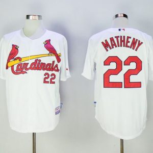 Cardinals #22 Mike Matheny White Cool Base Stitched Jersey