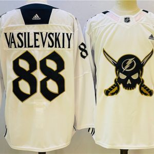 Tampa Bay Lightning #88 Andrei Vasilevskiy White Stitched Jersey