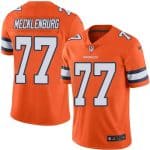 Broncos #77 Karl Mecklenburg Orange Stitched Limited Rush Nike Jersey