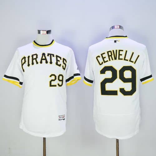 Pirates #29 Francisco Cervelli White Flexbase Authentic Collection Cooperstown Stitched Jersey