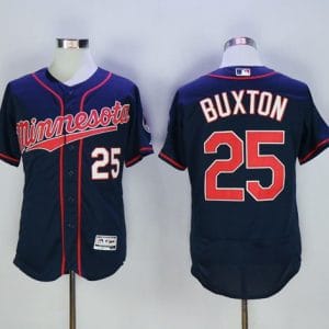 Twins #25 Byron Buxton Navy Blue Flexbase Authentic Collection Stitched Jersey