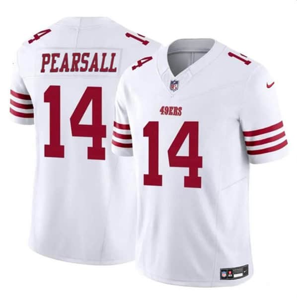 San Francisco 49ers #14 Ricky Pearsall White 2024 Draft F.U.S.E. Vapor Untouchable Limited Stitched Jersey