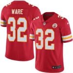 Chiefs #32 Spencer Ware Red Stitched Limited Rush Nike Jersey