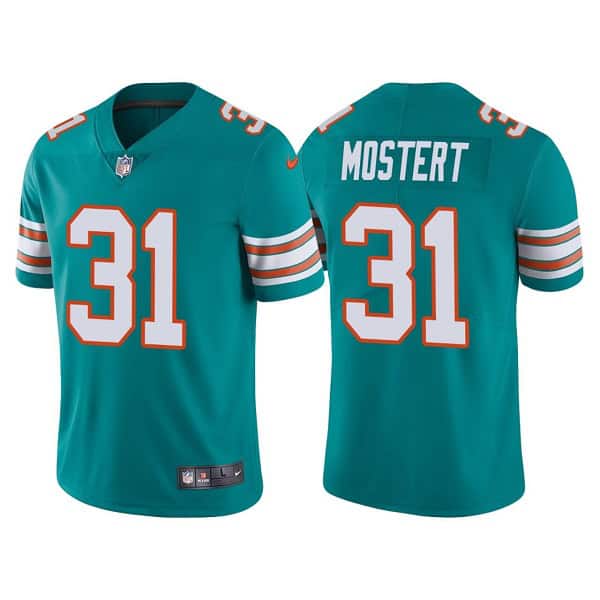 Miami Dolphins #31 Raheem Mostert Aqua Color Rush Limited Stitched Football Jersey