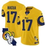 Los Angeles Rams #17 Puka Nacua Gold 2025 F.U.S.E. V2 Limited Stitched Jersey