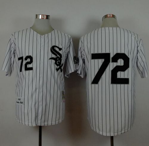 Mitchell And Ness 1993 White Sox #72 Carlton Fisk White Stitched Jersey