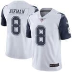 Cowboys #8 Troy Aikman White Stitched Limited Rush Nike Jersey