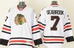 Blackhawks #7 Brent Seabrook White Stitched Jersey