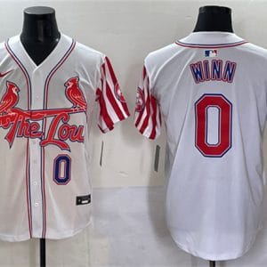 St. Louis Cardinals #0 Masyn Winn White Independence Day Vapor Premier Limited Stitched Jersey