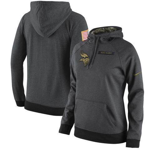 Minnesota Vikings Nike Anthracite Salute To Service Player Performance Hoodie