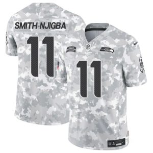 Seattle Seahawks #11 Jaxon Smith-Njigba Arctic Camo 2024 F.U.S.E. Salute To Service Limited Stitched Jersey