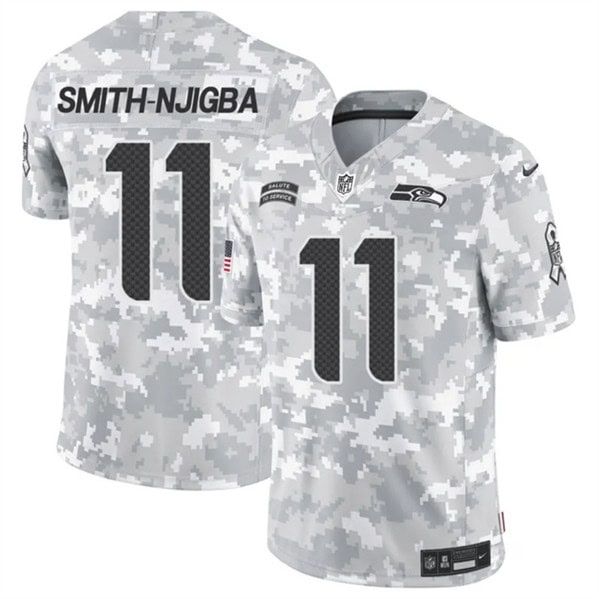 Seattle Seahawks #11 Jaxon Smith-Njigba Arctic Camo 2024 F.U.S.E. Salute To Service Limited Stitched Jersey
