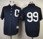 Indians #99 Ricky Vaughn Navy Blue 1902 Turn Back The Clock Stitched Jersey