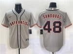 San Francisco Giants #48 Pablo Sandoval Gray Cool Base Stitched Jersey