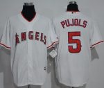 Angels Of Anaheim #5 Albert Pujols White New Cool Base Stitched Jersey