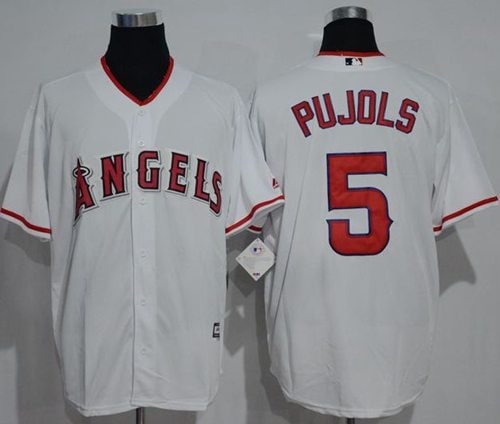 Angels Of Anaheim #5 Albert Pujols White New Cool Base Stitched Jersey