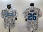Detroit Lions #26 Jahmyr Gibbs 2024 Arctic Camo Salute To Service Stitched Jersey