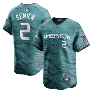 Texas Rangers #2 Marcus Semien Teal 2023 All-Star Cool Base Stitched Jersey