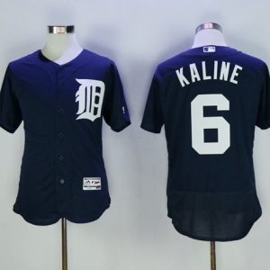 Tigers #6 Al Kaline Navy Blue Flexbase Authentic Collection Stitched Jersey