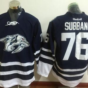 Predators #76 P.K Subban Blue Third Stitched Jersey