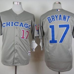 Cubs #17 Kris Bryant Grey 1990 Turn Back The Clock Stitched Jersey