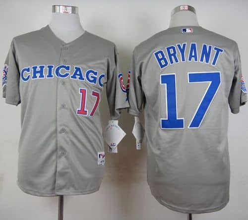 Cubs #17 Kris Bryant Grey 1990 Turn Back The Clock Stitched Jersey